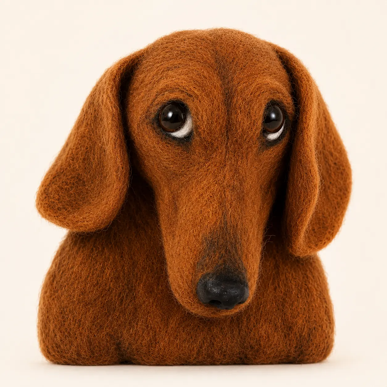 Cachorro de Pelo Curto de feltro